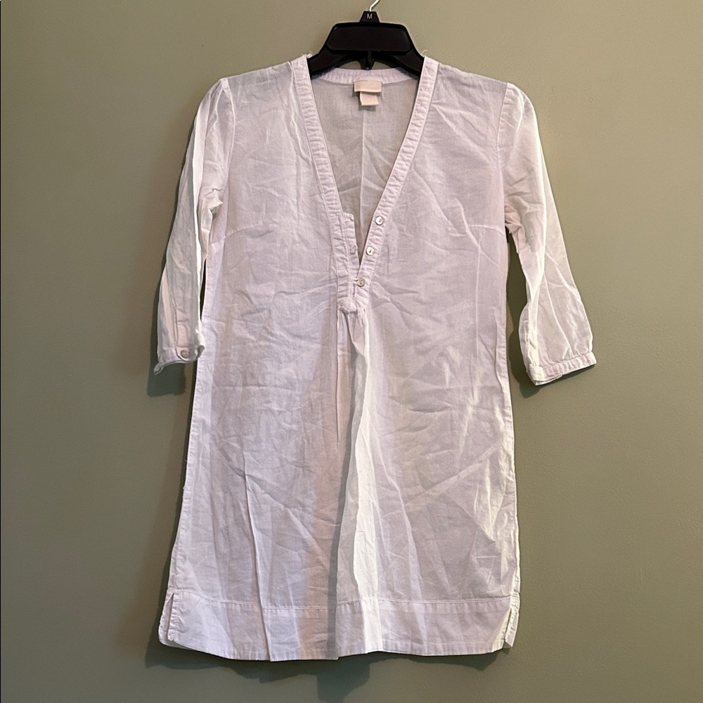 H&M Conscious Collection White Tunic Size 4